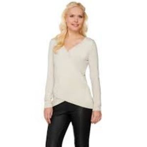 H by Halston Reversible Wrap Style Sweater Large